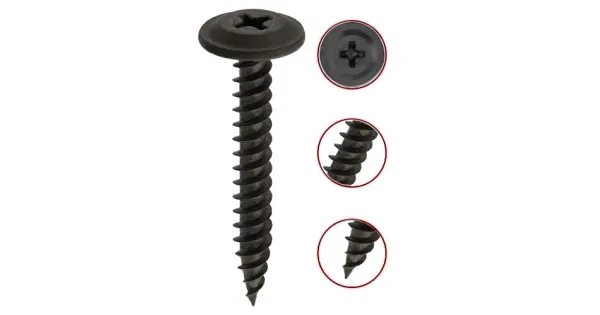 WKRĘTY PODKŁADKOWE SAMOGWINTUJĄCE 4,2x50mm PH CZARNE 15 szt KLIMAS BWPF-42050