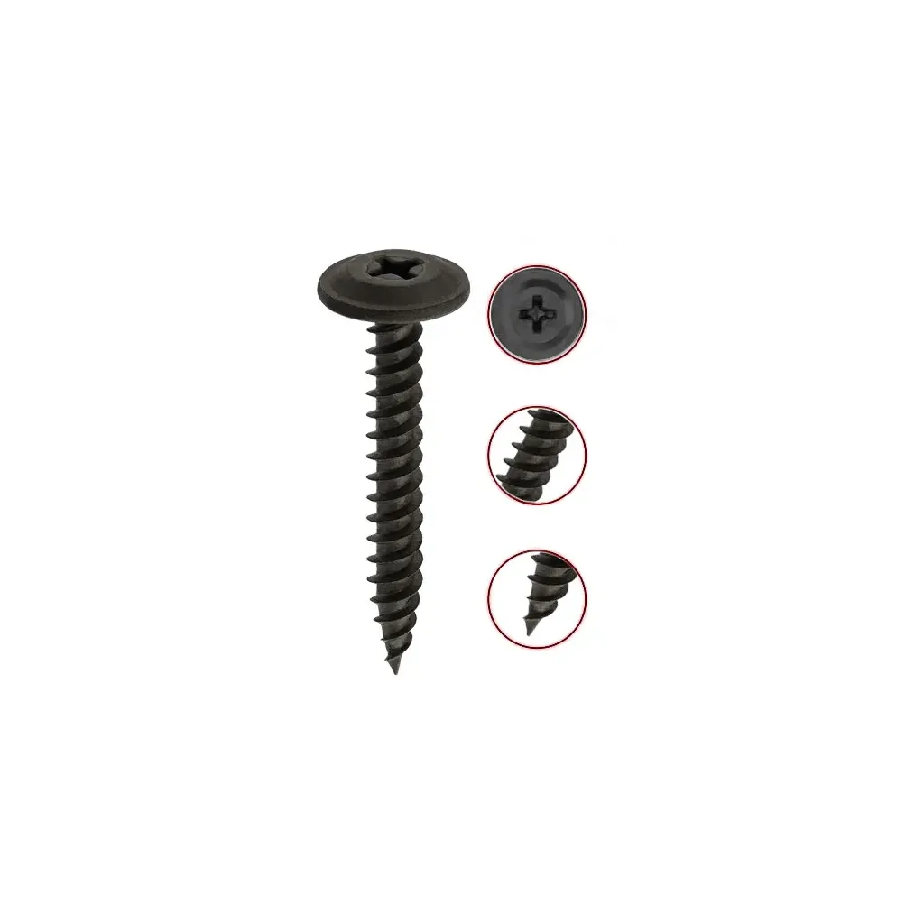 WKRĘTY PODKŁADKOWE SAMOGWINTUJĄCE 4,2x40mm PH CZARNE 20 szt KLIMAS BWPF-42040