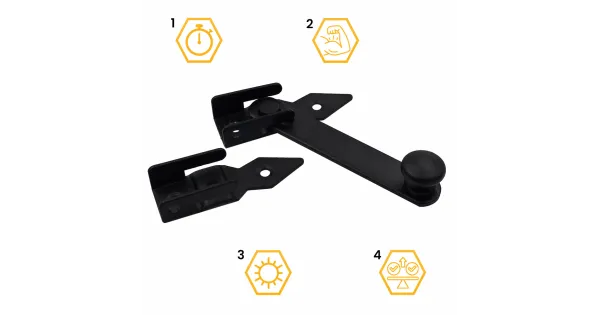 ZASUWKA DO BRAM ZAMKNIĘCIE DO FURTKI OGRODOWEJ CZARNE WOGO 120 DOMAX