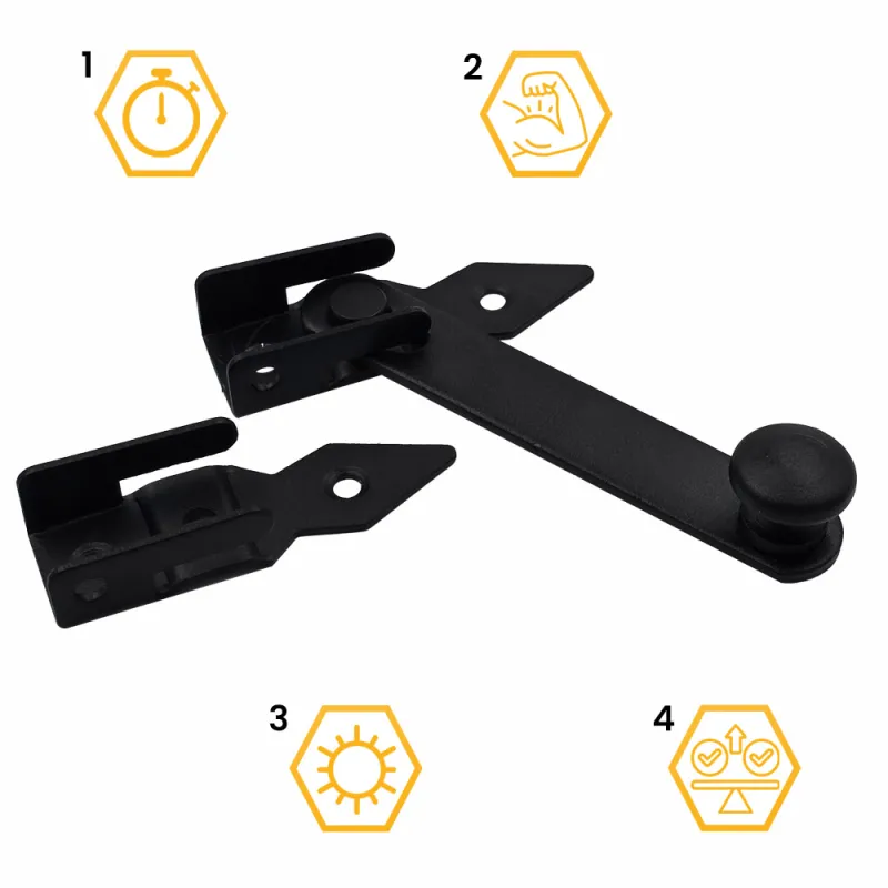 ZASUWKA DO BRAM ZAMKNIĘCIE DO FURTKI OGRODOWEJ CZARNE WOGO 120 DOMAX