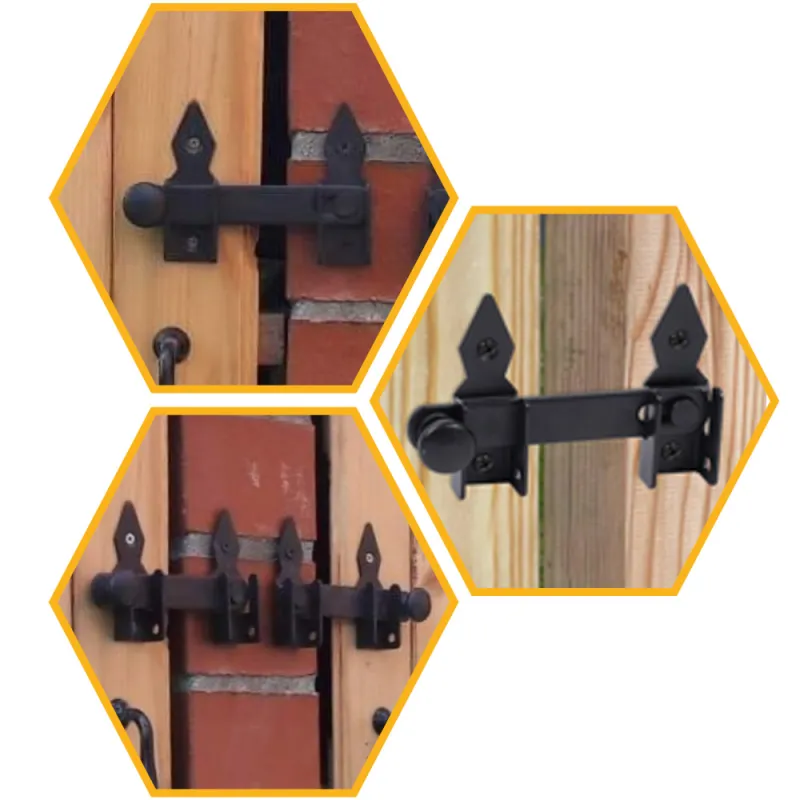 ZASUWKA DO BRAM ZAMKNIĘCIE DO FURTKI OGRODOWEJ CZARNE WOGO 120 DOMAX