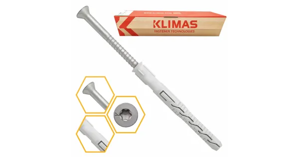 KOŁKI ROZPOROWE RAMOWE 10x200 TORX 25 szt STOŻKOWE KPS-FAST KLIMAS