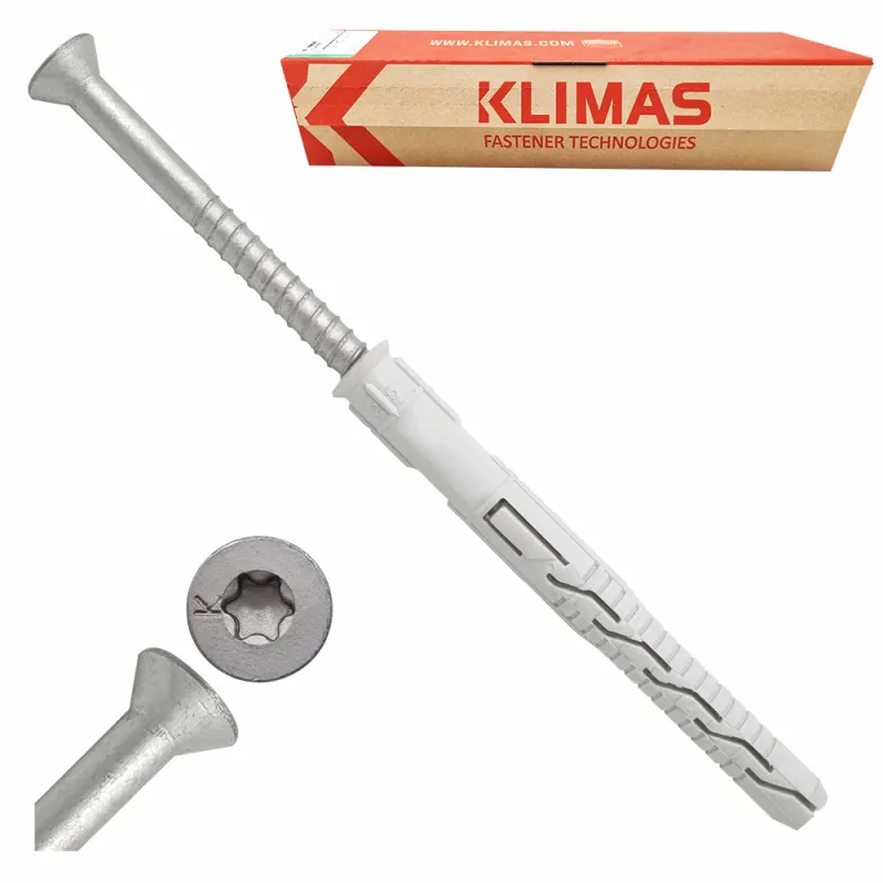 KOŁKI ROZPOROWE RAMOWE 10x260 TORX 25 szt STOŻKOWE KPS-FAST KLIMAS