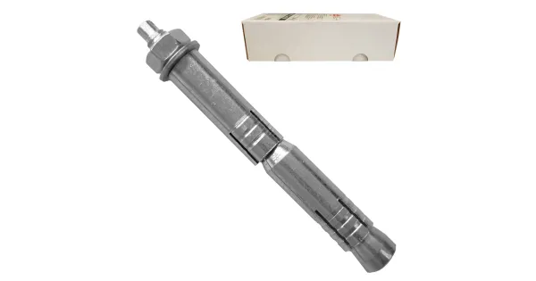 KOTWA STALOWA 10x150 DO BETONU DWUROZPOROWA Z NAKRĘTKĄ PODKŁADKOWĄ 20szt    KLIMAS LTP-10150