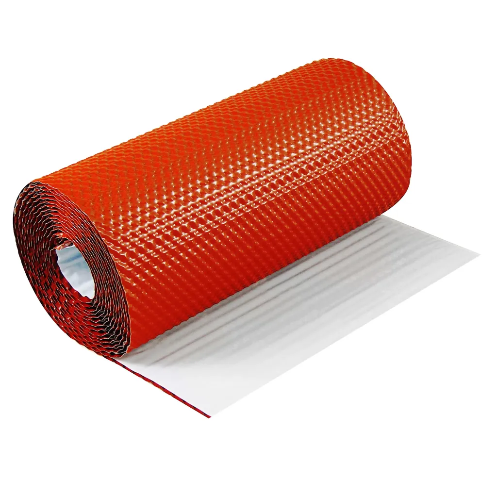 TAŚMA KOMINOWA OPIERZENIOWA 300mm DO OBRÓBKI KOMINA 5mb CEGLASTA RAL8004 3D