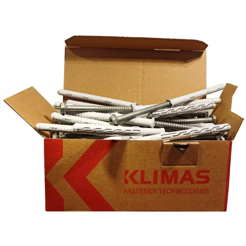 KOŁKI ROZPOROWE RAMOWE 12x180 KLUCZYK TORX 25szt KPR-FAST-12180K KLIMAS