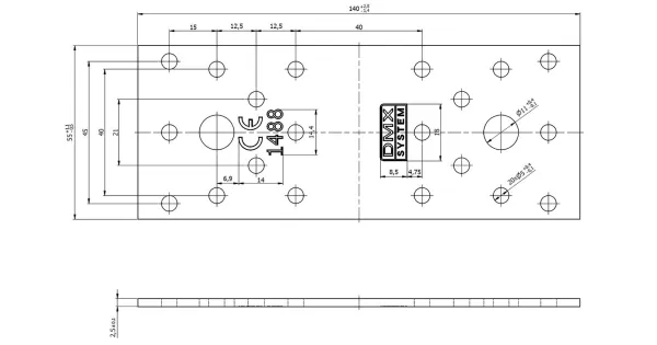 LP2 ŁĄCZNIK PŁASKI CIESIELSKI PŁYTKA 140x55x2,5 PŁASKOWNIK 10szt DOMAX