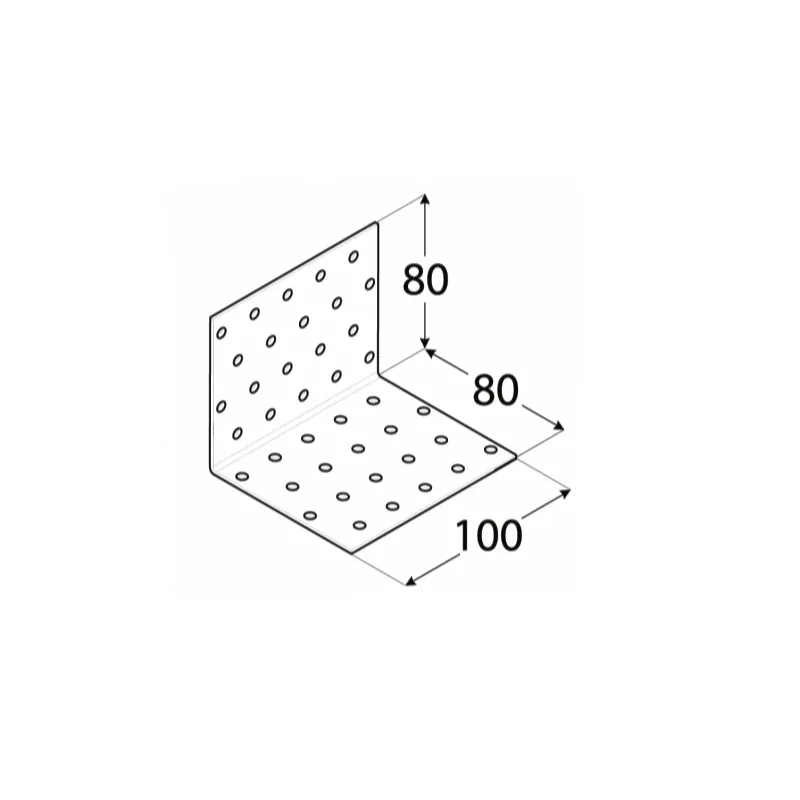 KM10 KĄTOWNIK MONTAŻOWY ŁĄCZNIK CIESIELSKI 80x80x100 OCYNK 10szt DOMAX