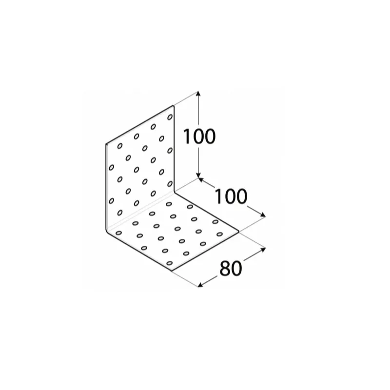 KM12 KĄTOWNIK MONTAŻOWY ŁĄCZNIK CIESIELSKI 100x100x80 OCYNK 10szt DOMAX