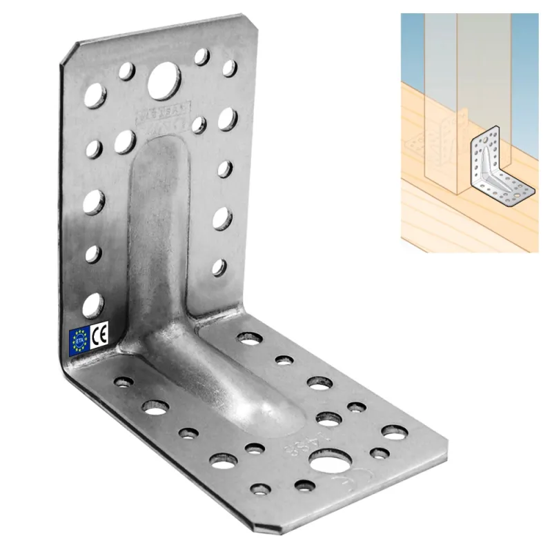 KPL1 KĄTOWNIK MONTAŻOWY ŁĄCZNIK CIESIELSKI 90x90x65x2 10szt OCYNK DOMAX