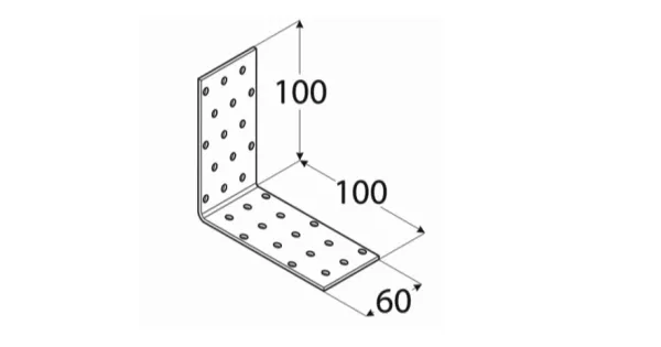 KM11 KĄTOWNIK MONTAŻOWY 100x100x60 OCYNK 1szt