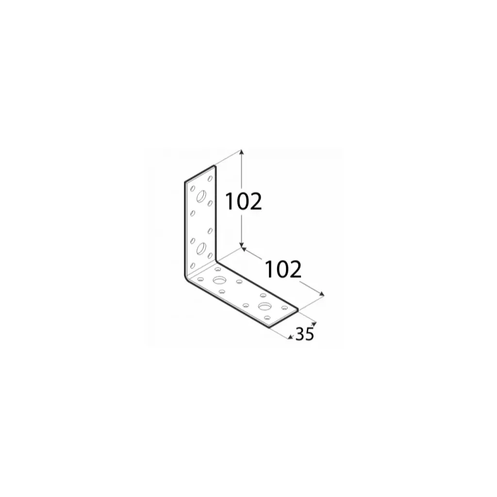 KL6 KĄTOWNIK CIESIELSKI 102x102x102x35x2,5 OCYNK 1szt