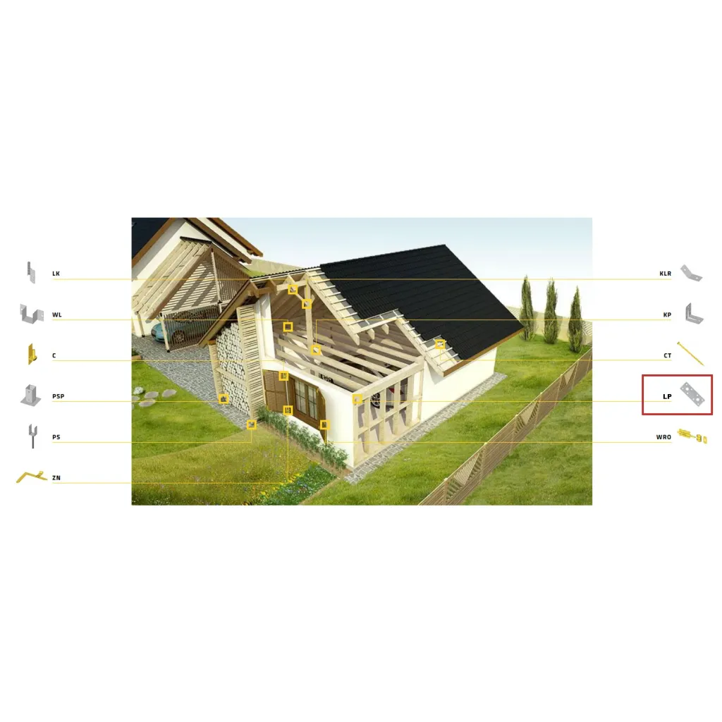 LP1 ŁĄCZNIK CIESIELSKI 100x35x2,5 1szt