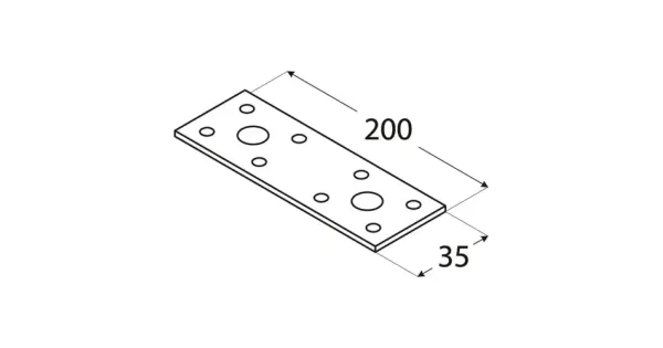 LP3 ŁĄCZNIK CIESIELSKI 200x35x2,5 1szt