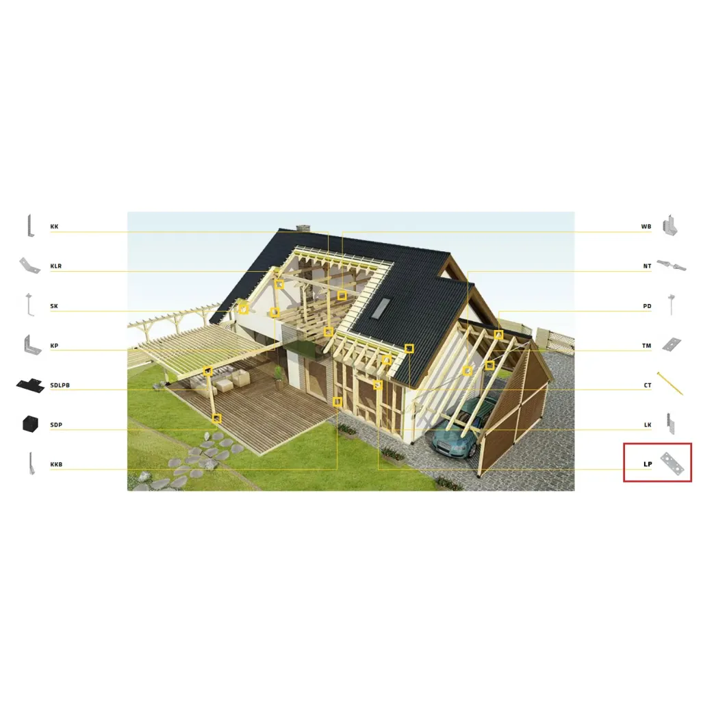LP3 ŁĄCZNIK CIESIELSKI 200x35x2,5 1szt