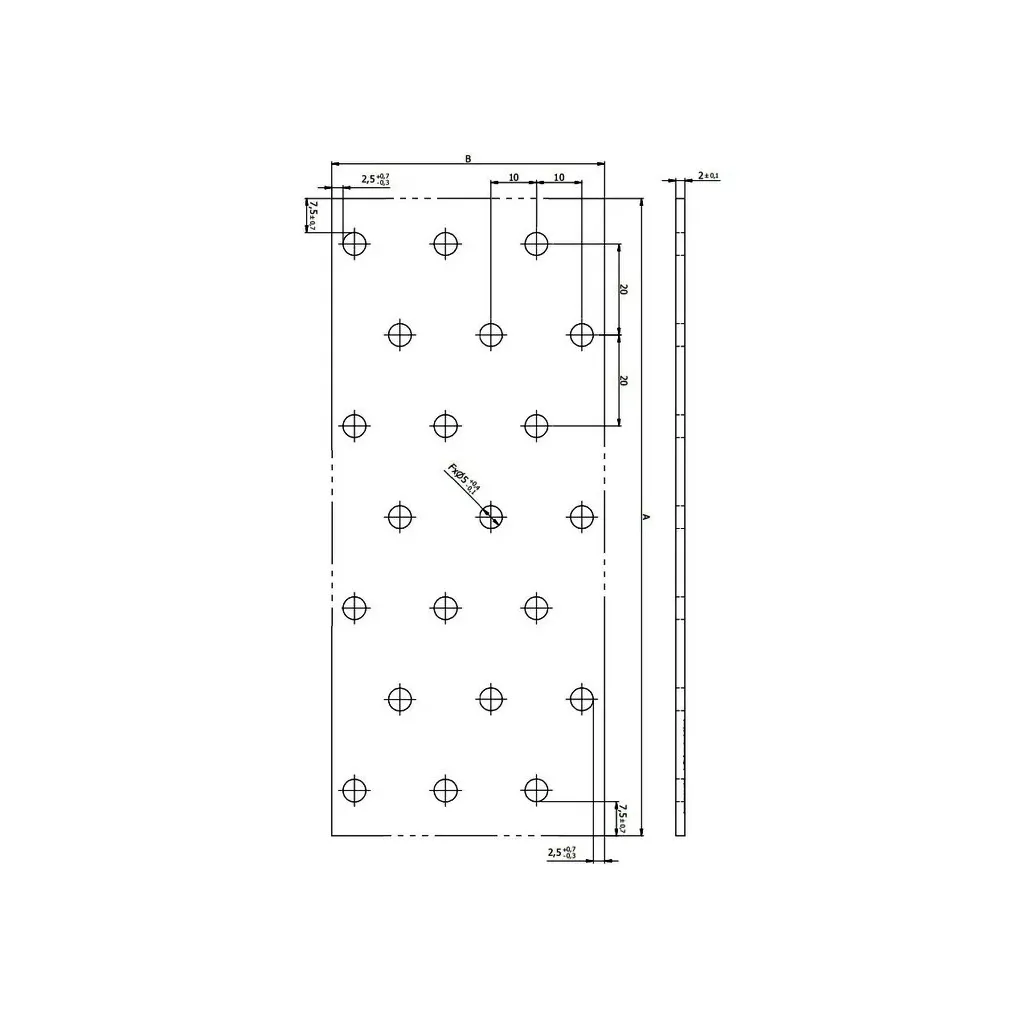 PP1 PŁYTKA PERFOROWANA 40x80x2 1szt