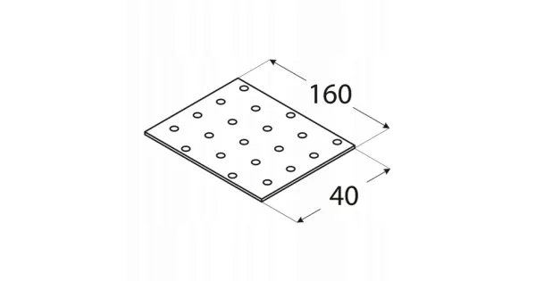 PP4 PŁYTKA PERFOROWANA 40x160x2 1szt