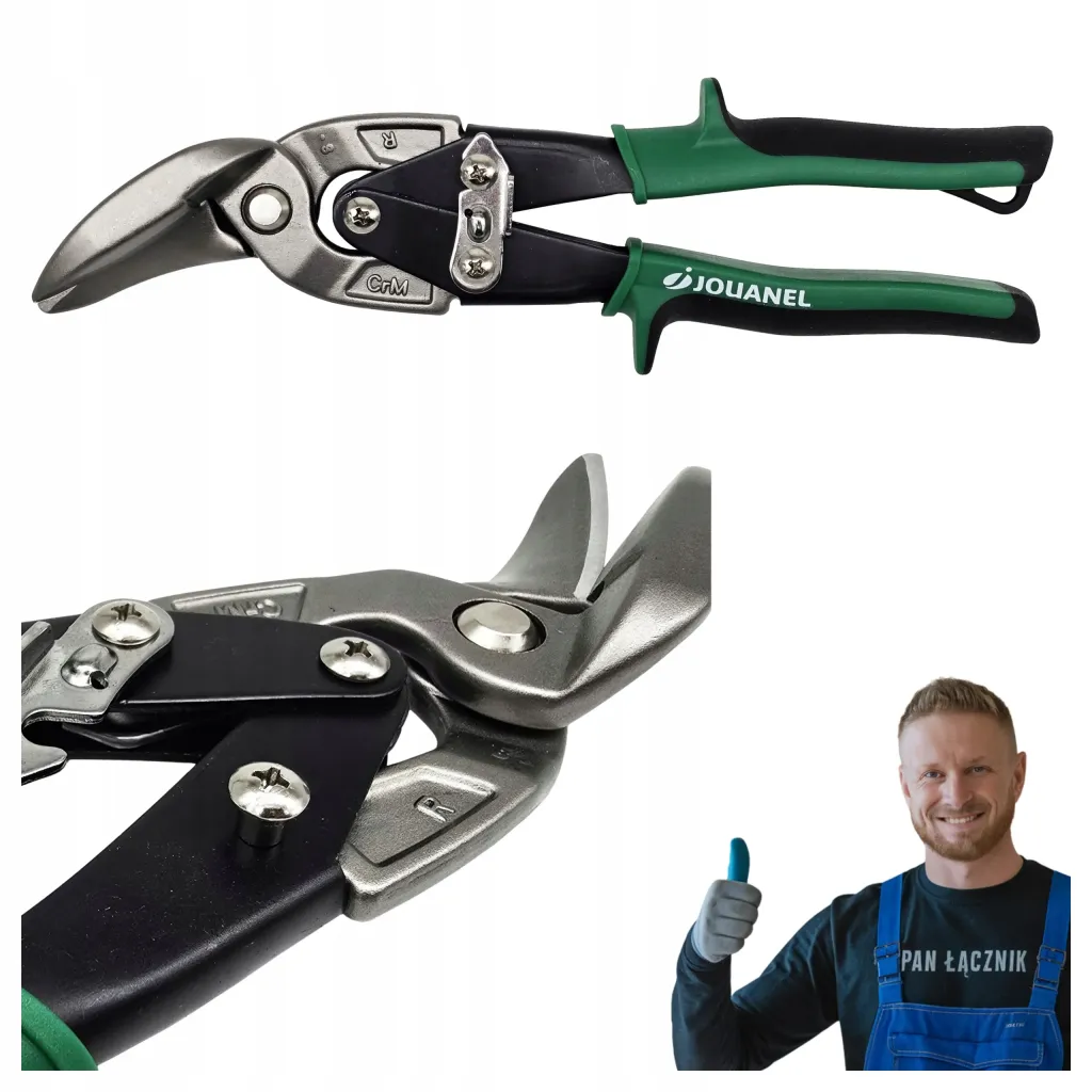 Nożyce Do Cięcia Blachy Stali Ręczne Prawe 250mm Jouanel