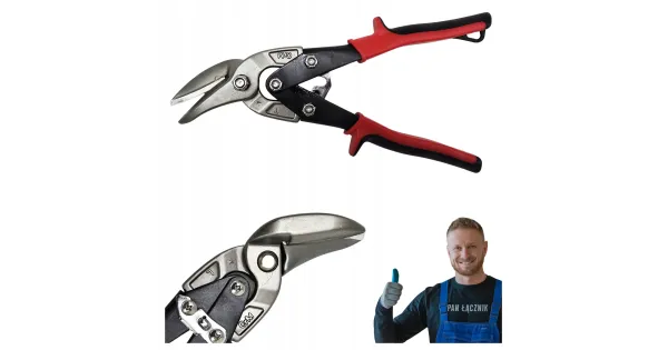 Nożyce Do Cięcia Blachy Stali Ręczne Lewe 250mm Jouanel