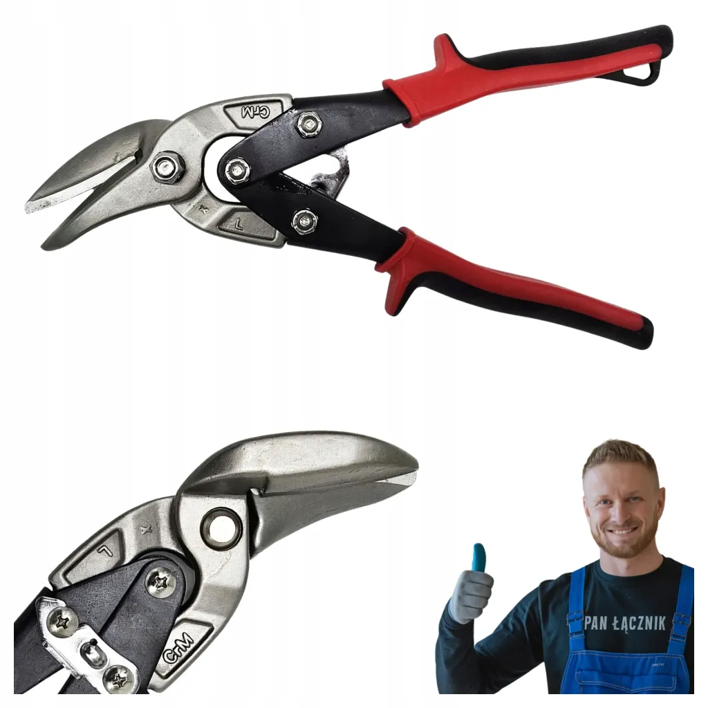 Nożyce Do Cięcia Blachy Stali Ręczne Lewe 250mm Jouanel