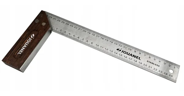 Kątownik Przymiar Kąta Prostego Grawerowana Linijka Stali Nierdzewnej 300mm Jouanel
