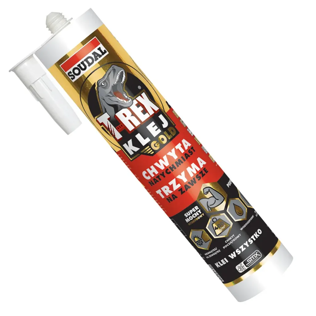 KLEJ MONTAŻOWY T-REX GOLD MOCNY HYBRYDOWY 290ml SOUDAL