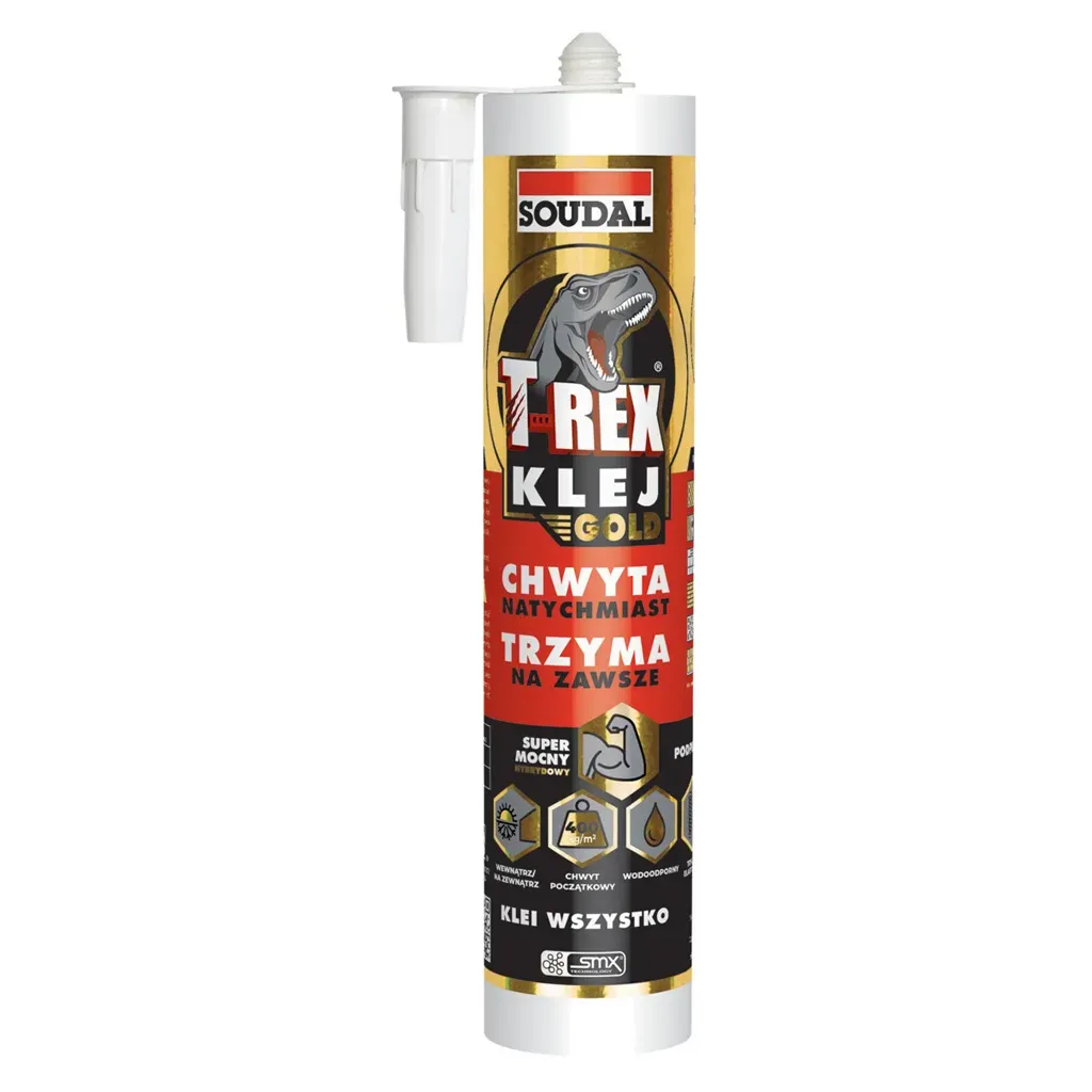 KLEJ MONTAŻOWY T-REX GOLD MOCNY HYBRYDOWY 290ml SOUDAL