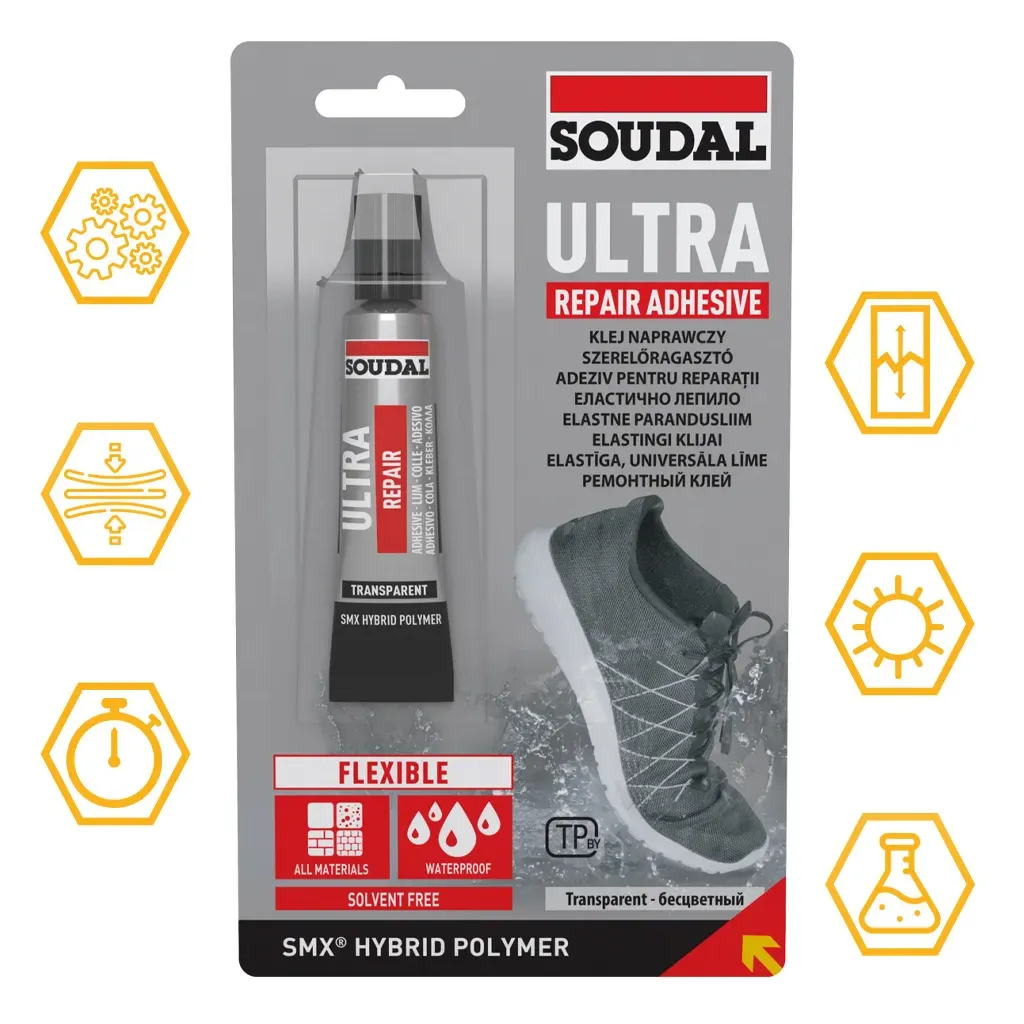 KLEJ NAPRAWCZY HYBRYDOWY ULTRA REPAIR MOCNY SZYBKOSCHNĄCY 20ml SOUDAL