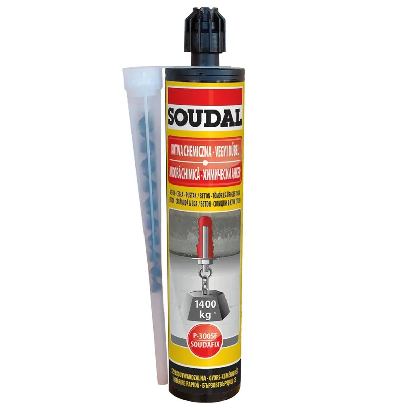 KOTWA CHEMICZNA SOUDAFIX P300-SF BŁYSKAWICZNIE WIĄŻĄCA 280ml SOUDAL