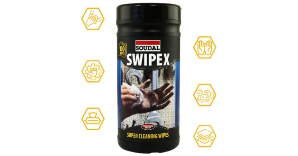 ŚCIERECZKI CZYSZCZĄCE NASĄCZONE SWIPEX 100szt SOUDAL