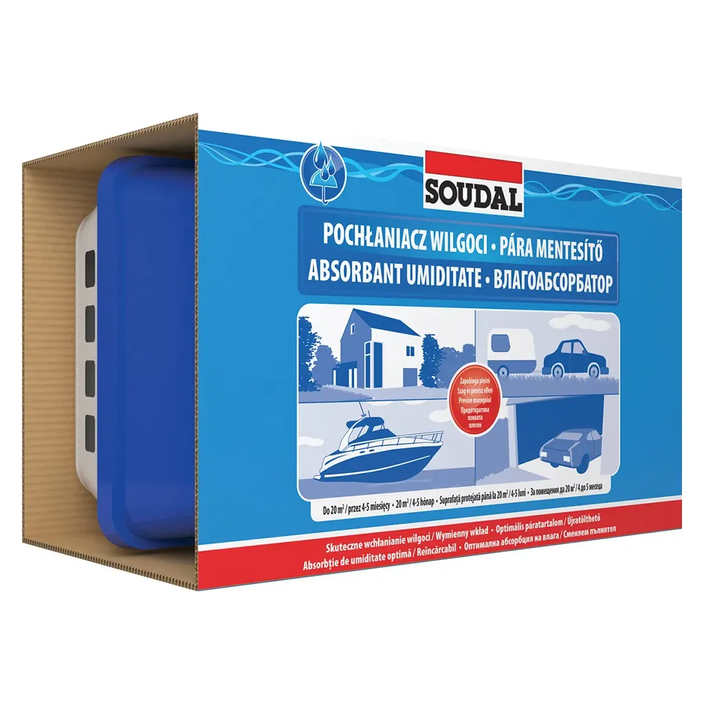 POCHŁANIACZ WILGOCI OSUSZACZ POWIETRZA 1kg SOUDAL