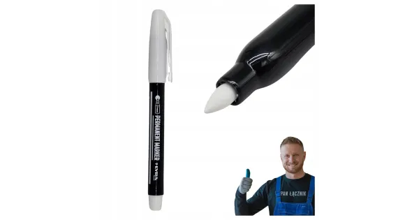 Marker Budowlany Permanentny Szybkoschnący Odporny na UV Lyra Biały 1 mm