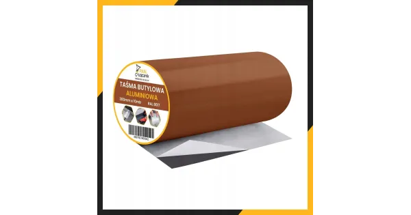 Taśma Butylowa Dekarska Aluminiowa 300mm 10mb Brąz Dachowa Uszczelniająca
