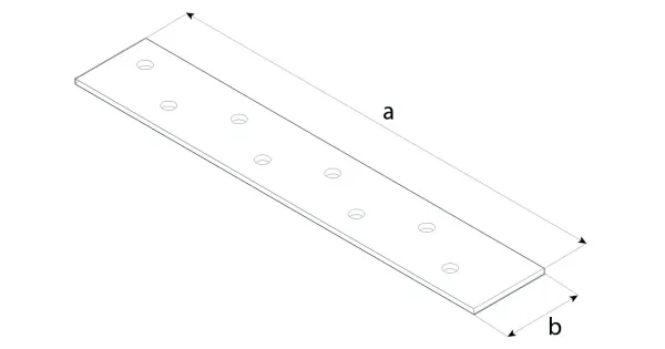 LG0 ŁĄCZNIK PŁASKI PŁASKOWNIK CIESIELSKI 170x30x2 PŁYTKA DOMAX 1 szt