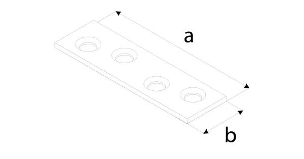 LW200 ŁĄCZNIK PŁASKI WĄSKI PŁASKOWNIK CIESIELSKI 196x19x2 PŁYTKA DOMAX 1szt