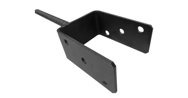 PODSTAWA SŁUPA DO WMUROWANIA PS90U KOTWA DO BETONU 90x120 CZARNA M18