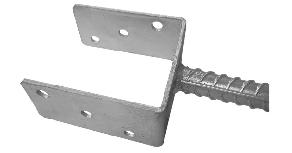 PODSTAWA SŁUPA DO WMUROWANIA PS101U/500 KOTWA DO BETONU 101x624 OCYNK M22