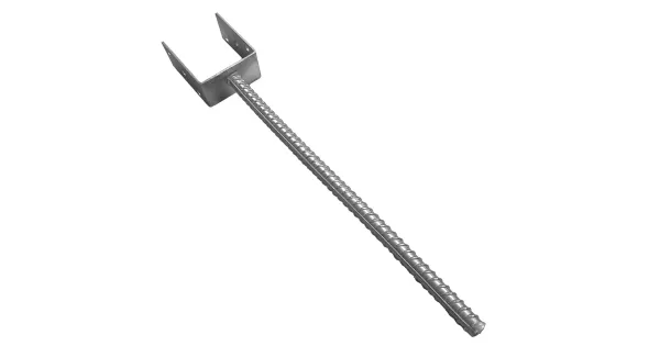 PODSTAWA SŁUPA DO WMUROWANIA PS101U/500 KOTWA DO BETONU 101x624 OCYNK M22