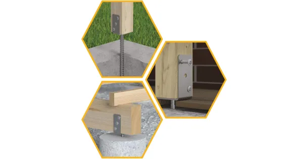 PODSTAWA SŁUPA DO WMUROWANIA PS101U/500 KOTWA DO BETONU 101x624 OCYNK M22