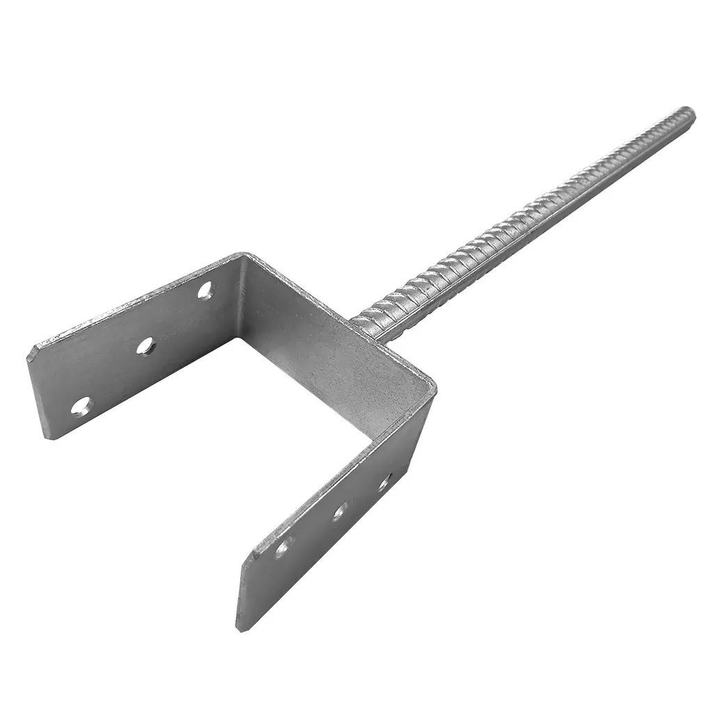 PODSTAWA SŁUPA DO WMUROWANIA PS120U/500 KOTWA DO BETONU 121x624 OCYNK M22