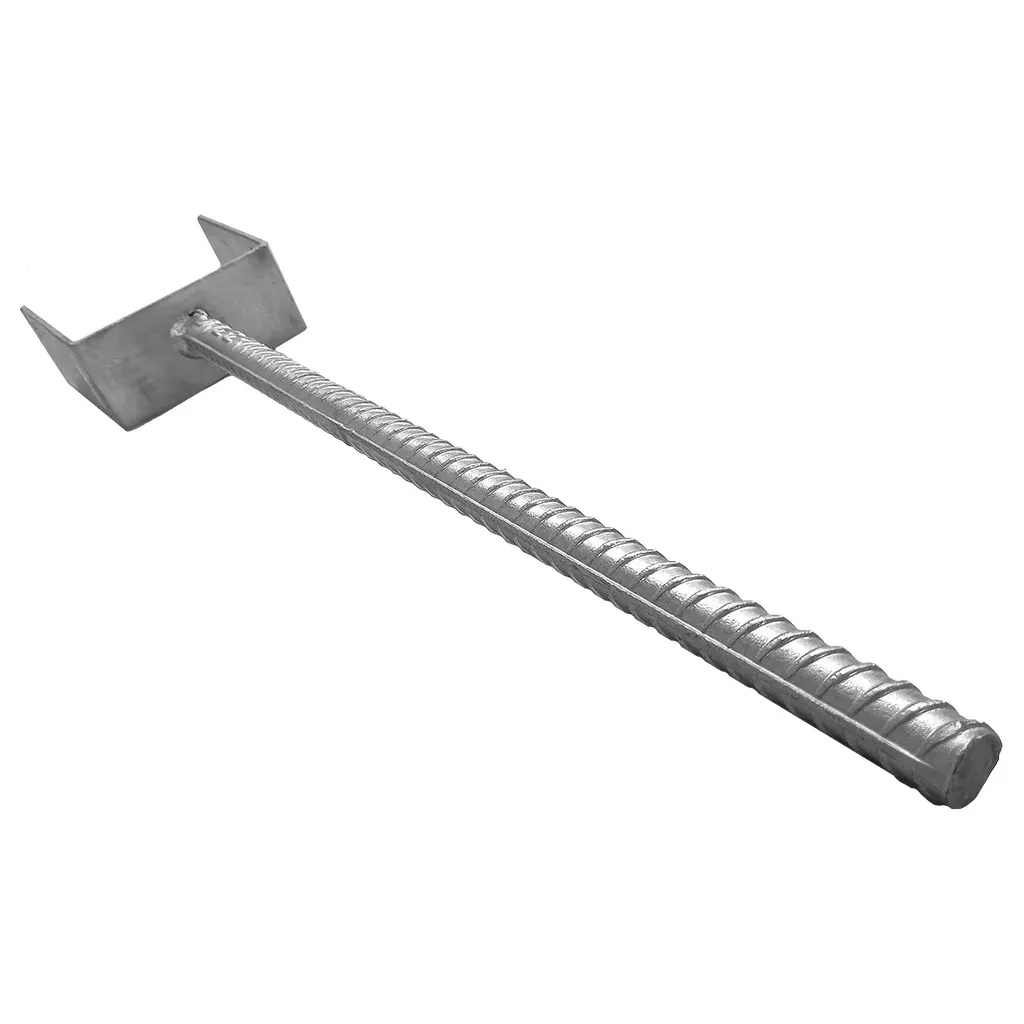 PODSTAWA SŁUPA DO WMUROWANIA PS120U/500 KOTWA DO BETONU 121x624 OCYNK M22