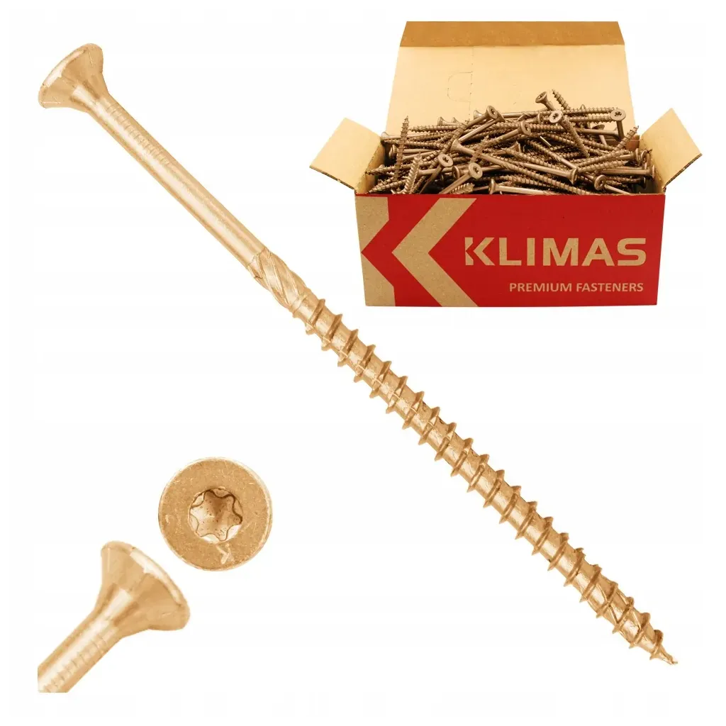 WKRĘTY CIESIELSKIE DO DREWNA STOŻKOWE 5x100 TORX TX25 200szt