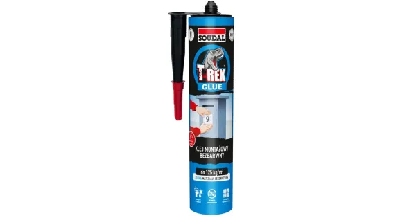 KLEJ MONTAŻOWY T-REX BEZBARWNY SOUDAL 310g
