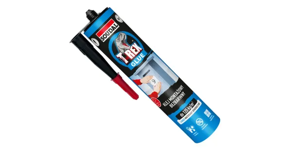 KLEJ MONTAŻOWY T-REX BEZBARWNY SOUDAL 310g