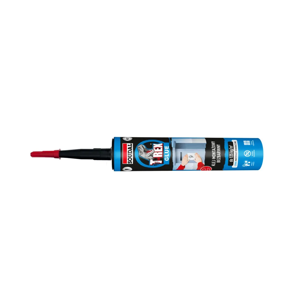 KLEJ MONTAŻOWY T-REX BEZBARWNY SOUDAL 310g