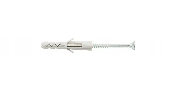 KOŁKI ROZPOROWE 10x60 Z WKRĘTEM 6x80 STOŻKOWE PZ3 DYBLE 100szt KLIMAS KRX-106080