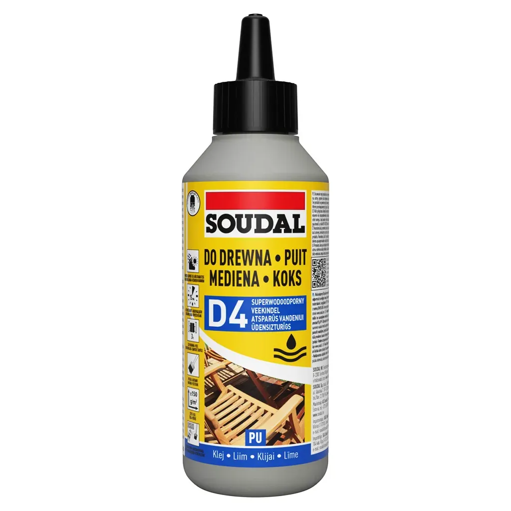 SUPERWODOODPORNY KLEJ DO DREWNA 66A SOUDAL 250 g