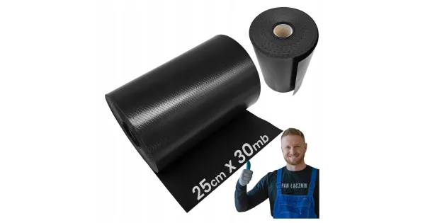 Folia Fundamentowa Eurovent Mauer HDPE Izolacja Pozioma 1mm 0,25m x 30m