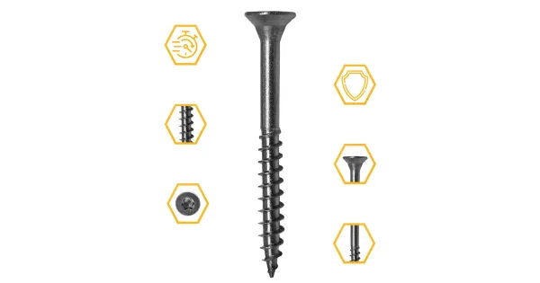 WKRĘTY STOŻKOWE DO ŁUPKA 4,5x50 DO DREWNA NIERDZEWNE TORX 200szt PAN ŁĄCZNIK