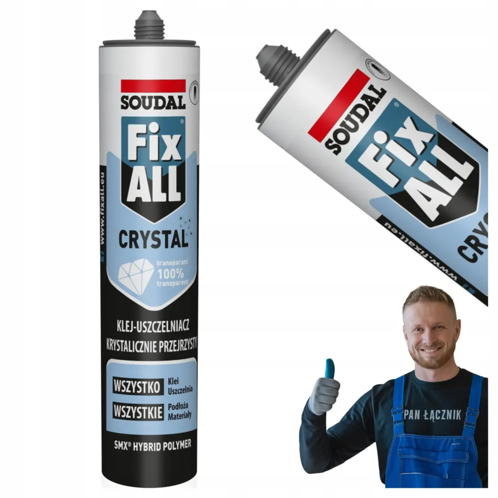 Soudal Fix All Crystal Bezbarwny Klej Uszczelniacz Uniwersalny 290ml